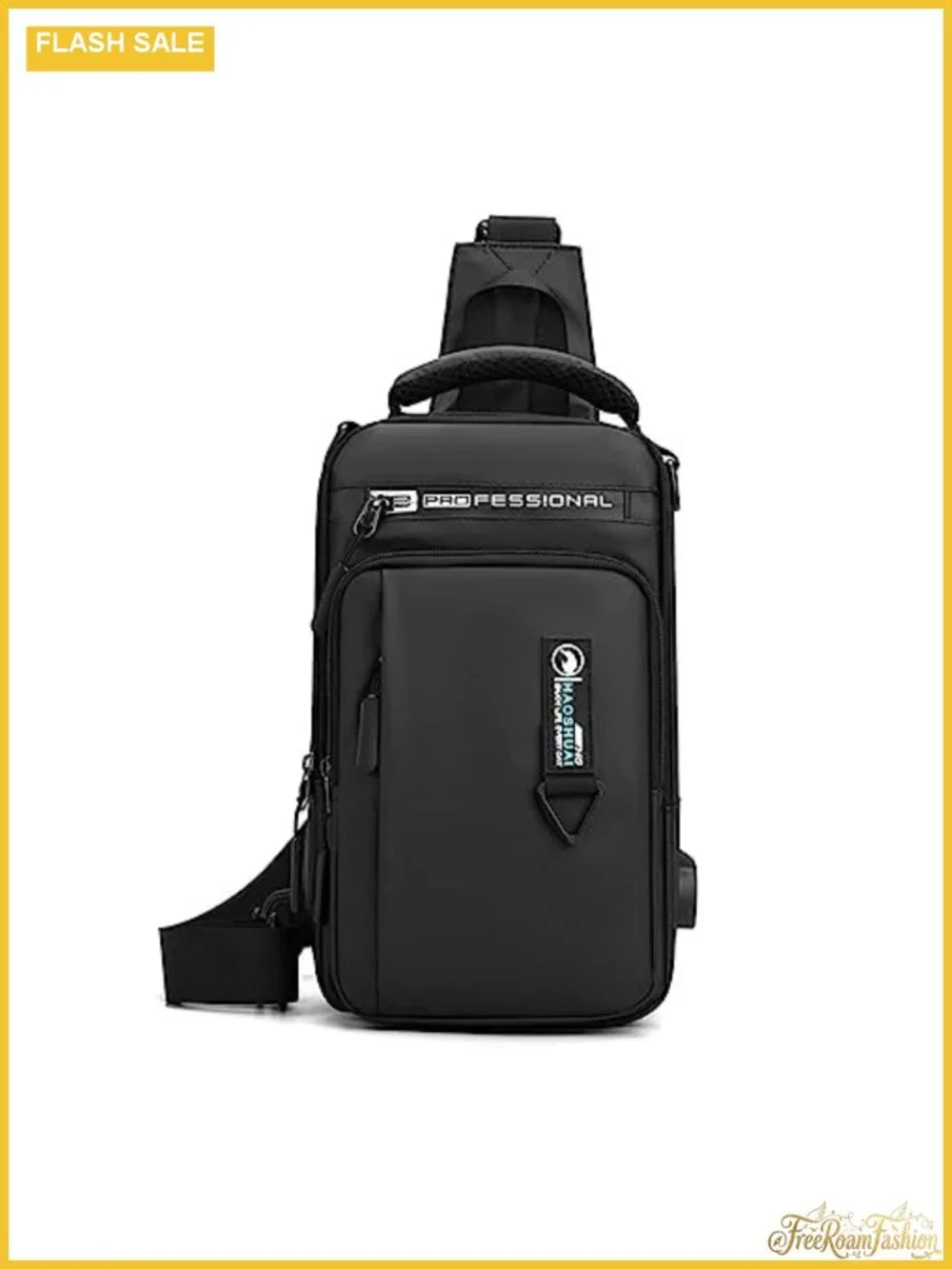 Waterproof Nylon Sling Shoulder Crossbody Bag for Men with Multiple Pockets